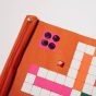 House of Nobilique Leather Roll-Up Ludo Set - Orange