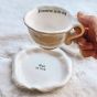 Incartato Ceramics Issues Cappuccino Cup – "I Deserve To Be Rich"