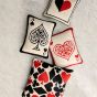 Jonathan Adler Ace Of Hearts Needlepoint Pillow - Black
