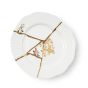 KINTSUGI-n'2" DESSERT PLATE IN PORCELAIN