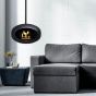 Le Feu Bio Fireplace Black Sky Black Pole