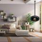Le Feu Bio Fireplace Black Sky Black Pole
