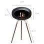Le Feu Bio-Kamin Ground Wood High - Soaptreated Eiche