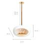 Le Feu Bio Fireplace White Sky 140 - Rosé Gold Pole