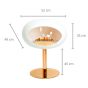 Le Feu Bio Fireplace White Ground Steel Low - Rosé Gold