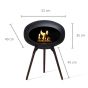 Le Feu Bio Fireplace Ground Wood Low - Soaptreated Oak