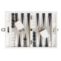 Leather Backgammon in buffalo white
