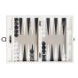 Leather Backgammon in buffalo white