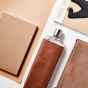 Memobottle Slim leather sleeve - cognac