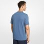 Michael Kors Newsprint Logo Aviator T-Shirt - DK Chambray