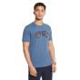 Michael Kors Newsprint Logo Aviator T-Shirt - DK Chambray