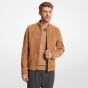 Michael Kors Suede Racer Jacket - Camel