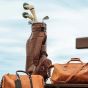 Modest Vintage Player Leather Golf Bag Cart - Heritage Brown