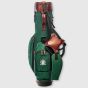 Modest Vintage Player Leather Golf Bag Stand - Green Canvas