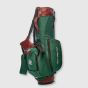 Modest Vintage Player Leather Golf Bag Stand - Green Canvas