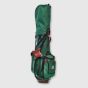 Modest Vintage Player Leather Golf Bag Stand - Green Canvas