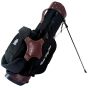Modest Vintage Player Leather Golf Bag Stand - Black Canvas