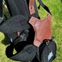 Modest Vintage Player Leather Golf Bag Stand - Black Canvas