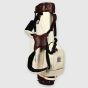 Modest Vintage Player Leather Golf Bag Stand - Cream Canvas