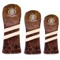Modest Vintage Player Leather Golf Covers Set - Brown/Cream