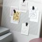 Monograph Noticeboard Grid Grey