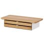 Oakywood Desk Shelf Mini Dual Drawer - Oak
