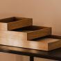 Oakywood Stackable Valet Trays Bundle Organizers - Oak