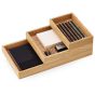 Oakywood Stackable Valet Trays Bundle Organizers - Oak