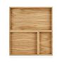 Oakywood Stackable Valet Trays Bundle Organizers - Oak