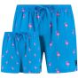 Son of a Beach Father & Son Swim Shorts Flamingo - Royal Blue