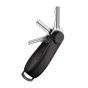 Crazy Horse Leather Key Organiser - Black/Red
