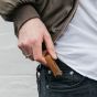 Crazy Horse Leather Key Organiser - Chestnut Brown/Brown