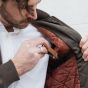Crazy Horse Leather Key Organiser - Chestnut Brown/Brown