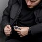 Leather Key Organiser - Black