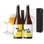 Personalised Champagne Beer Duo