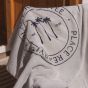 Place Reservee The Club Collection Beach Towel - Ecru/Marine Blue