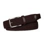 Profuomo Elasticated Braided Belt - Brown