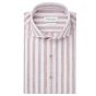 Profuomo Striped Linen Shirt - Dark Pink