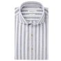 Profuomo Striped Linen Shirt - Dark Green