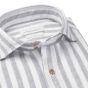 Profuomo Striped Linen Shirt - Dark Green