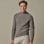 Profuomo Boiled Woolen Mockneck Pullover - Light Brown