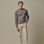Profuomo Boiled Woolen Mockneck Pullover - Light Brown