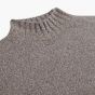 Profuomo Boiled Woolen Mockneck Pullover - Light Brown