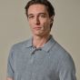 Profuomo Cotton Linen Polo - Blue