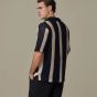 Profuomo Crochet Button Through Polo - Navy