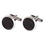 Profuomo Manschettenknopf Carbon-Look - Schwarz