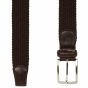 Profuomo Elasticated Braided Belt - Brown