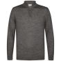 Profuomo Merino Woolen Half-Zip Pullover - Grey