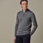 Profuomo Merino Woolen Half-Zip Pullover - Grey
