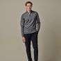 Profuomo Merino Woolen Half-Zip Pullover - Grey